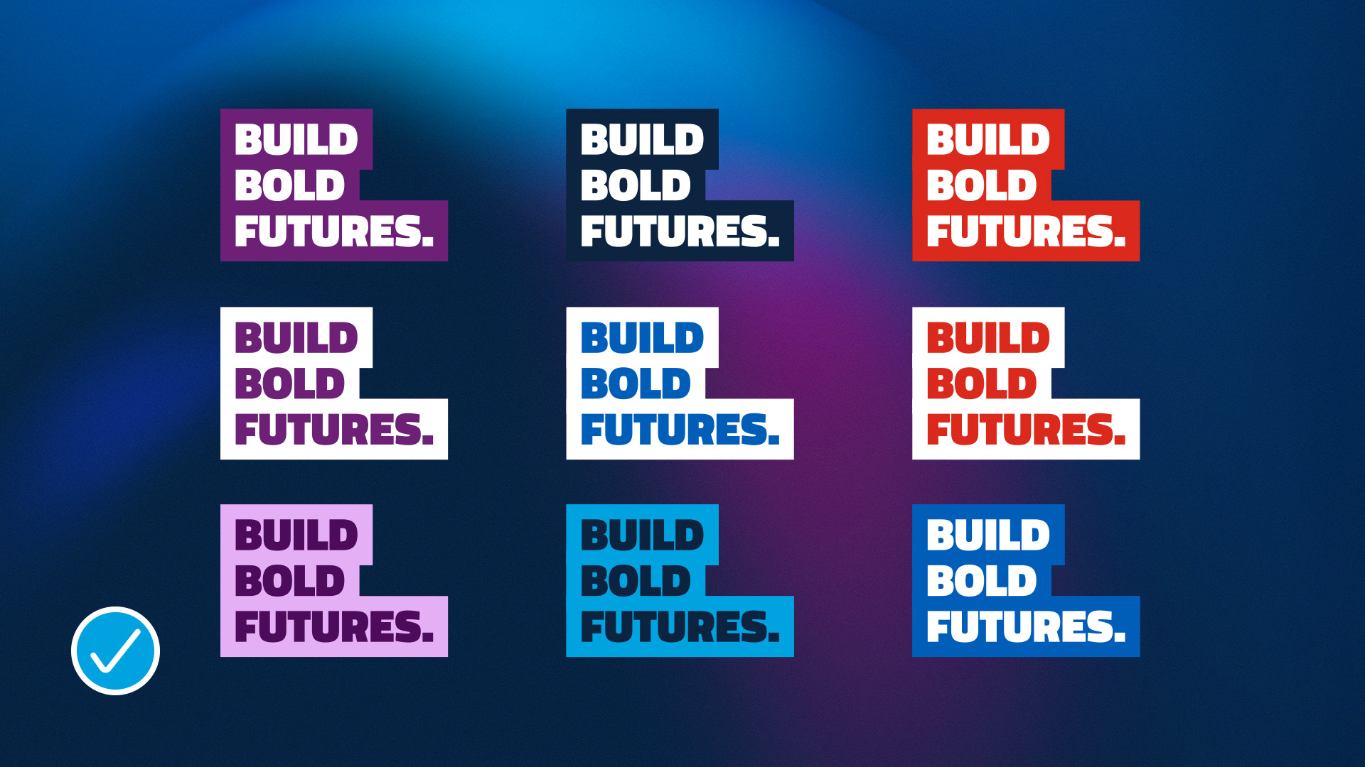Text highlight examples of complimentary highlight and background colour combinations