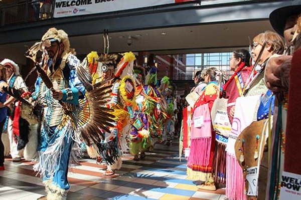 Students in traditional indigenous dress