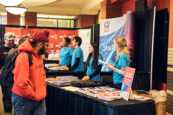 open house stan grad atrium info booth