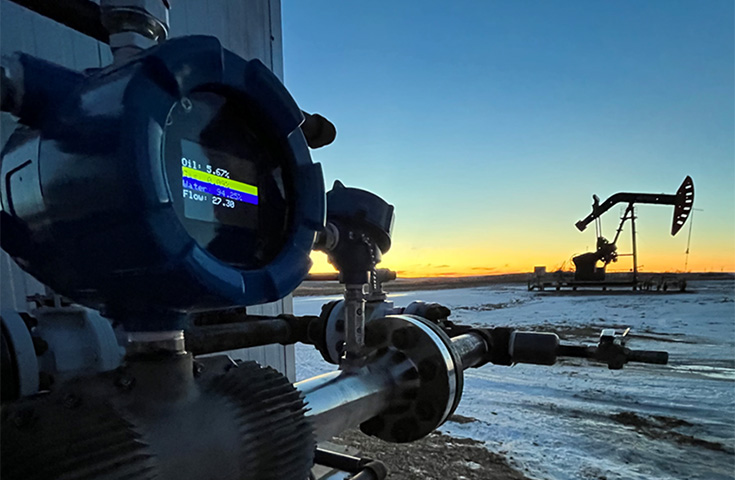 Flow meter pump jack