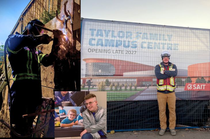 Jared, Tanner and Joey are all visible either in work clothes or at a SAIT camp